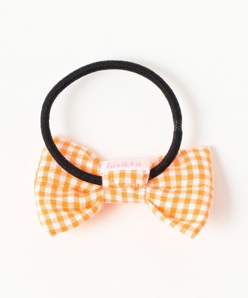 こども ビームス（コドモビームス）の「lusikka / ギンガムチェック リボン ヘアゴム（ヘアゴム・キッズ・ブルー/ブラック/ピンク/レッド/オレンジ/パープル・ONE SIZE）」の13枚目の写真