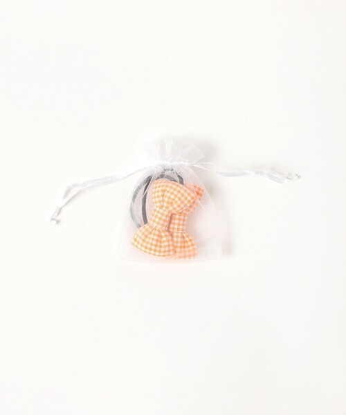 こども ビームス（コドモビームス）の「lusikka / ギンガムチェック リボン ヘアゴム（ヘアゴム・キッズ・ブルー/ブラック/ピンク/レッド/オレンジ/パープル・ONE SIZE）」の15枚目の写真