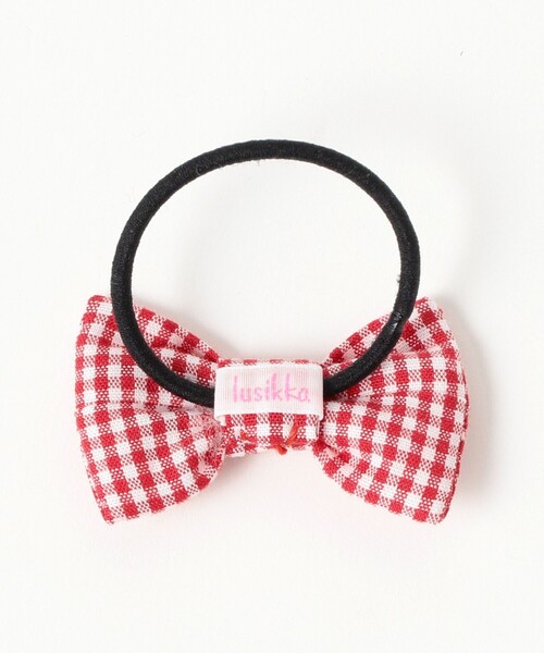 こども ビームス（コドモビームス）の「lusikka / ギンガムチェック リボン ヘアゴム（ヘアゴム・キッズ・ブルー/ブラック/ピンク/レッド/オレンジ/パープル・ONE SIZE）」の16枚目の写真