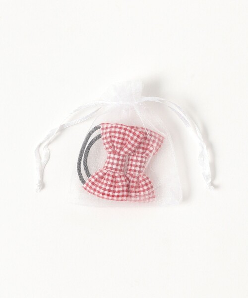 こども ビームス（コドモビームス）の「lusikka / ギンガムチェック リボン ヘアゴム（ヘアゴム・キッズ・ブルー/ブラック/ピンク/レッド/オレンジ/パープル・ONE SIZE）」の18枚目の写真