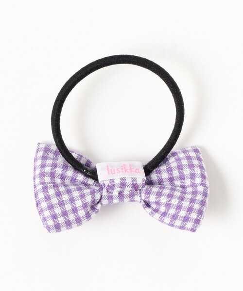 こども ビームス（コドモビームス）の「lusikka / ギンガムチェック リボン ヘアゴム（ヘアゴム・キッズ・ブルー/ブラック/ピンク/レッド/オレンジ/パープル・ONE SIZE）」の22枚目の写真