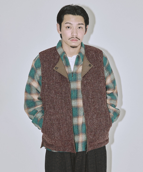 J.S.Homestead / ツイード キルト リバーシブル ベスト（その他