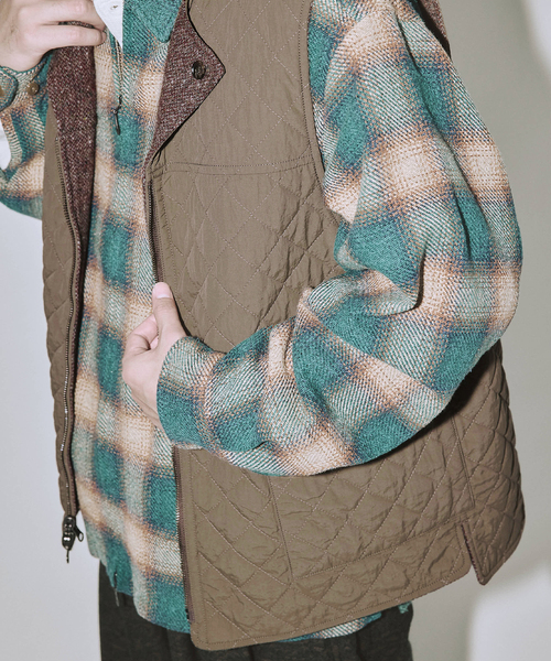 セール】J.S.Homestead / ツイード キルト リバーシブル ベスト