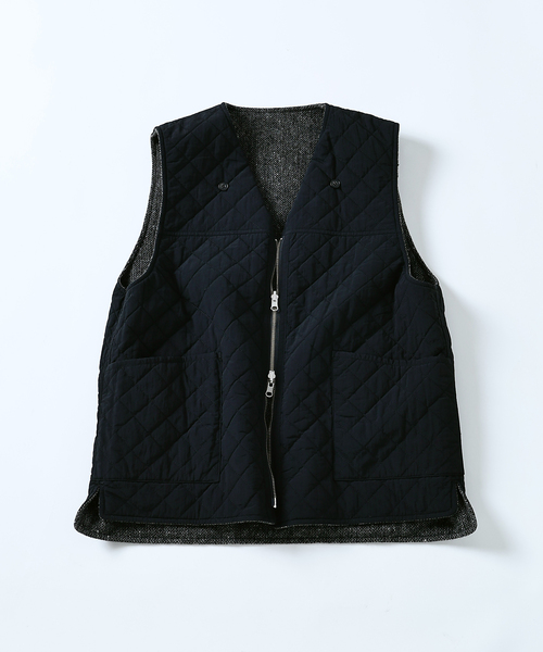 セール】J.S.Homestead / ツイード キルト リバーシブル ベスト