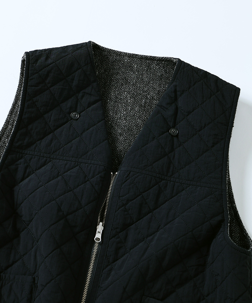 セール】J.S.Homestead / ツイード キルト リバーシブル ベスト