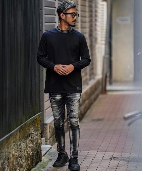 adamsJUGGLER(アダムスジャグラー)の「RTEG ネック/タークロンティー(Tシャツ/カットソー・メンズ・ホワイト/ブラック・S/M/L/XL/XXL)」の6枚目の写真