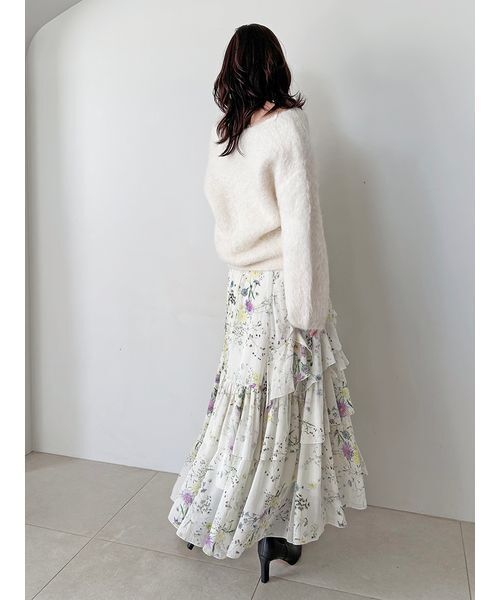 ラッフルフリルティアードスカート（スカート）｜SNIDEL（スナイデル