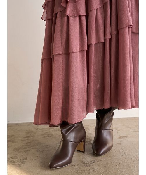 SNIDEL（スナイデル）の「ラッフルフリルティアードスカート（スカート・レディース・アイボリー/その他/ピンク・0/1）」の18枚目の写真