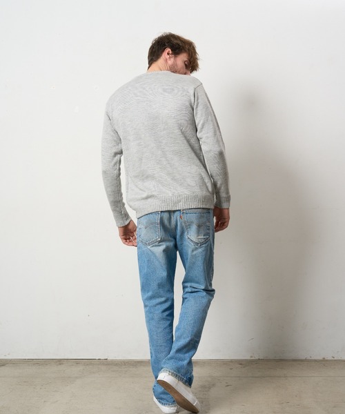 STUD MUFFIN（スタッドマフィン）の「STUD MUFFIN/スタッドマフィン/メッセージダブルジャガード & サガラパッチワーク プルオーバー（ニット/セーター・メンズ・ブラック/グレー・2/3/4）」の13枚目の写真