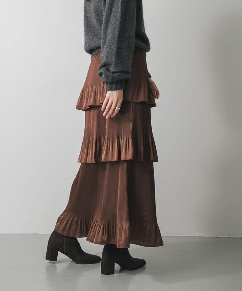 【今季新品タグ付き】アーバンリサーチ　プリーツティアードスカート URBAN RESEARCH（アーバンリサーチ） スカート プリーツティアード
