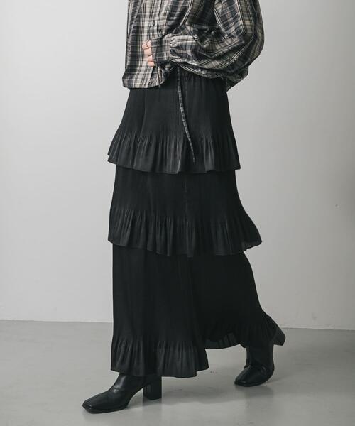 セール】ティアードプリーツスカート（スカート）｜SENSE OF PLACE by