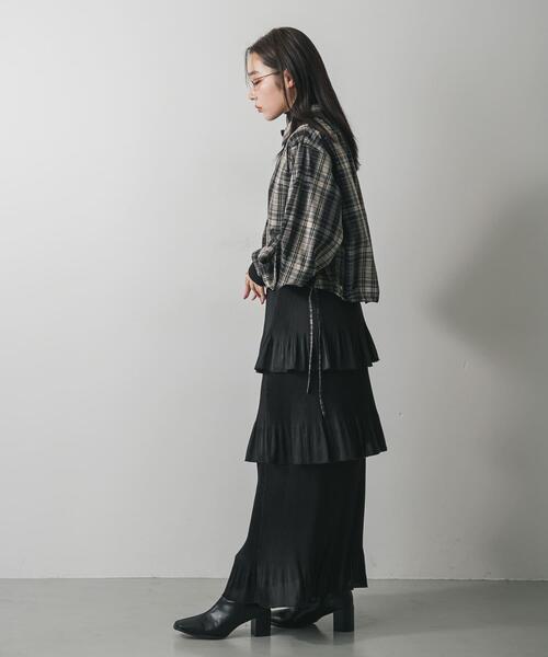 セール】ティアードプリーツスカート（スカート）｜SENSE OF PLACE by
