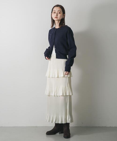 SENSE OF PLACE by URBAN RESEARCH（センスオブプレイスバイアーバンリサーチ）の「ティアードプリーツスカート（スカート・レディース・アイボリー/ブラック/ブラウン・ONE）」の14枚目の写真