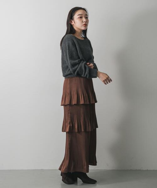 SENSE OF PLACE by URBAN RESEARCH（センスオブプレイスバイアーバンリサーチ）の「ティアードプリーツスカート（スカート・レディース・アイボリー/ブラック/ブラウン・ONE）」の20枚目の写真