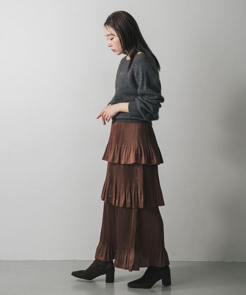 セール】ティアードプリーツスカート（スカート）｜SENSE OF PLACE by