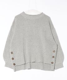 fort point（フォーポイント）の「【C-FORT POINT/フォートポイント】カラーネップヤーン サイドボタンプルオーバー（ニット/セーター）」