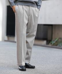 URBAN RESEARCH ROSSO MEN | ストレッチヘリンボーン1タックワイドスラックス(その他パンツ)