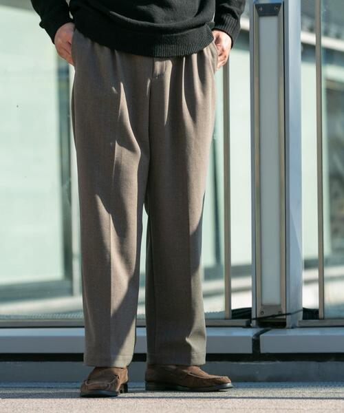 URBAN RESEARCH ROSSO MEN（アーバンリサーチロッソメン）の「ストレッチヘリンボーン1タックワイドスラックス（その他パンツ・メンズ・チャコールグレー/アイボリー/グレー系その他・MEDIUM/LARGE）」の4枚目の写真