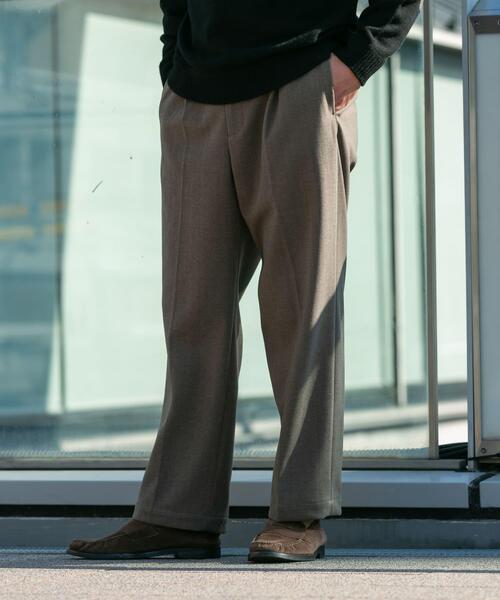 URBAN RESEARCH ROSSO MEN（アーバンリサーチロッソメン）の「ストレッチヘリンボーン1タックワイドスラックス（その他パンツ・メンズ・チャコールグレー/アイボリー/グレー系その他・MEDIUM/LARGE）」の5枚目の写真