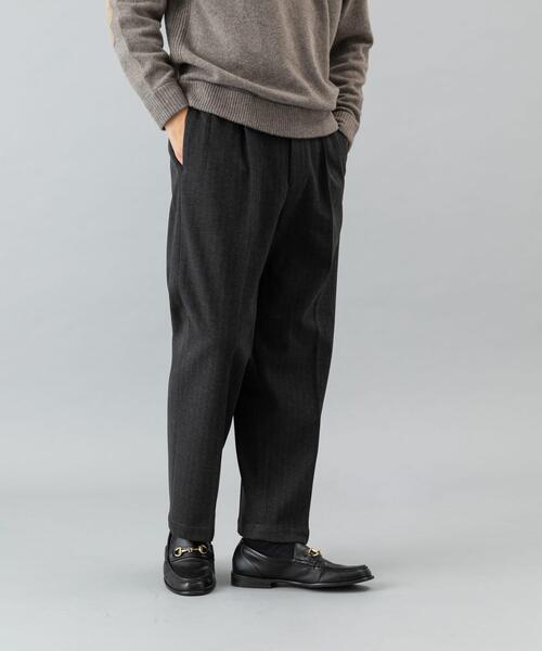 URBAN RESEARCH ROSSO MEN（アーバンリサーチロッソメン）の「ストレッチヘリンボーン1タックワイドスラックス（その他パンツ・メンズ・チャコールグレー/アイボリー/グレー系その他・MEDIUM/LARGE）」の13枚目の写真