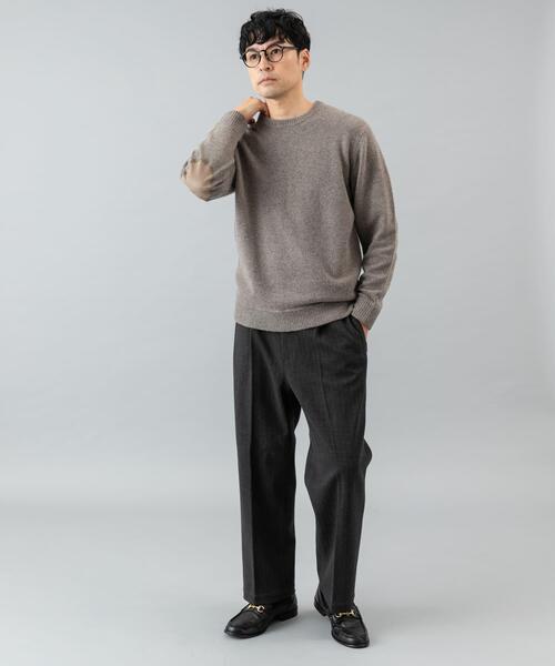 URBAN RESEARCH ROSSO MEN（アーバンリサーチロッソメン）の「ストレッチヘリンボーン1タックワイドスラックス（その他パンツ・メンズ・チャコールグレー/アイボリー/グレー系その他・MEDIUM/LARGE）」の15枚目の写真