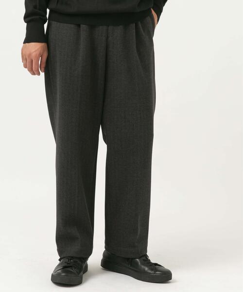 URBAN RESEARCH ROSSO MEN（アーバンリサーチロッソメン）の「ストレッチヘリンボーン1タックワイドスラックス（その他パンツ・メンズ・チャコールグレー/アイボリー/グレー系その他・MEDIUM/LARGE）」の17枚目の写真