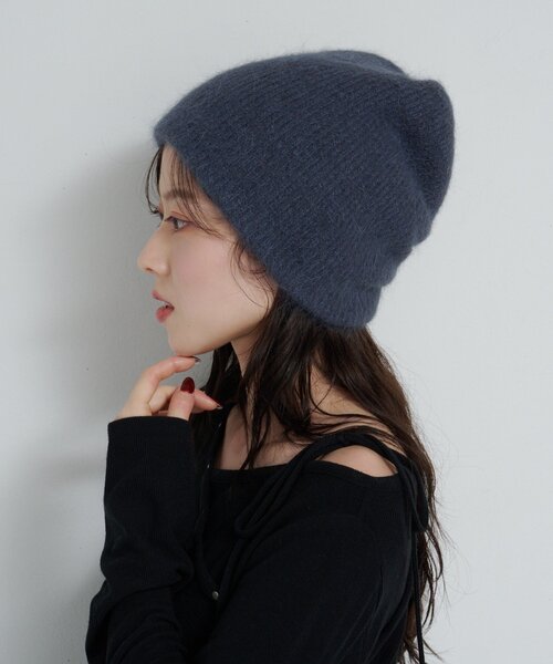 4色展開】モヘアタックビーニー（ニットキャップ/ビーニー）｜Kastane