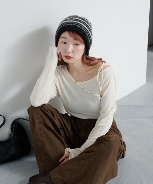 4色展開】モヘアタックビーニー（ニットキャップ/ビーニー）｜Kastane