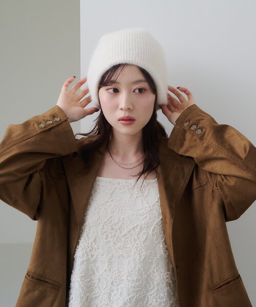 4色展開】モヘアタックビーニー（ニットキャップ/ビーニー）｜Kastane