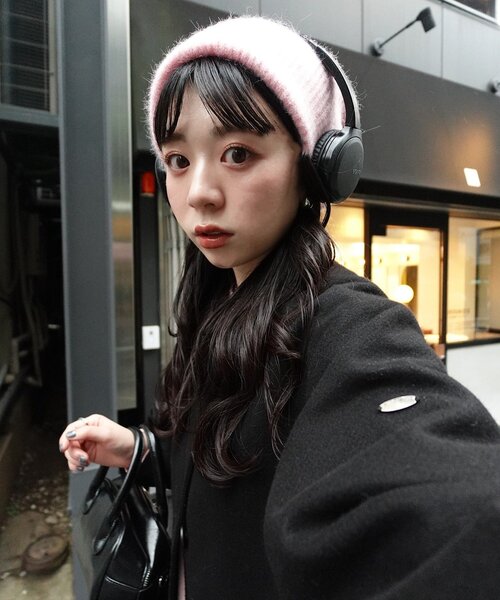 Kastane（カスタネ）の「【4色展開】モヘアタックビーニー（ニットキャップ/ビーニー・レディース・ブラック/アイボリー/グレー/ピンク・FREE）」の14枚目の写真