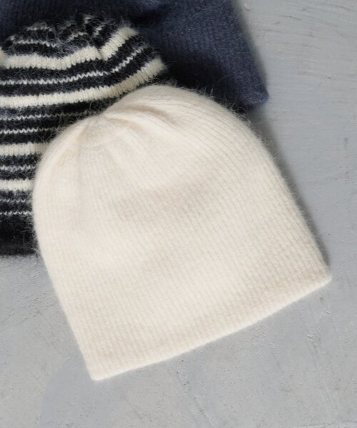 Kastane（カスタネ）の「【4色展開】モヘアタックビーニー（ニットキャップ/ビーニー・レディース・ブラック/アイボリー/グレー/ピンク・FREE）」の5枚目の写真