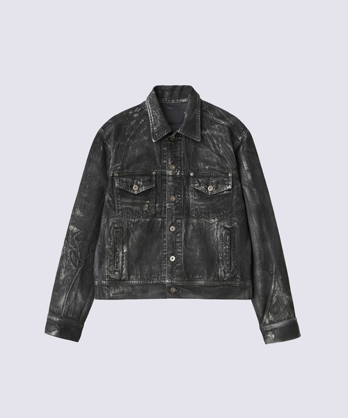 Juha(ユハ)の「【JUHA/ユハ】SILVER FOIL DENIM JACKET(デニムパンツ・メンズ・ブラック・3/4)」の2枚目の写真