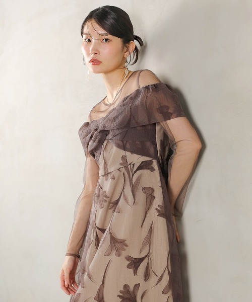 Kana(カナ)の「フロッキーレース チュール ボリュームデザイン Aライン ワンピース ドレスパーティー 結婚式 お呼ばれ オケージョン(ドレス・レディース・ブラウン/ブラック/グレー/ネイビー・M/S)」の21枚目の写真