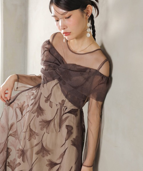 Kana(カナ)の「フロッキーレース チュール ボリュームデザイン Aライン ワンピース ドレスパーティー 結婚式 お呼ばれ オケージョン(ドレス・レディース・ブラウン/ブラック/グレー/ネイビー・M/S)」の19枚目の写真