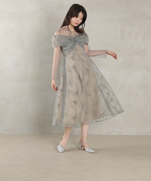 Kana(カナ)の「フロッキーレース チュール ボリュームデザイン Aライン ワンピース ドレスパーティー 結婚式 お呼ばれ オケージョン(ドレス・レディース・ブラウン/ブラック/グレー/ネイビー・M/S)」の17枚目の写真