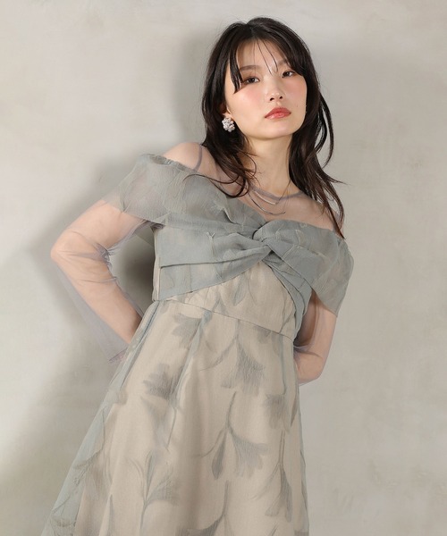 Kana(カナ)の「フロッキーレース チュール ボリュームデザイン Aライン ワンピース ドレスパーティー 結婚式 お呼ばれ オケージョン(ドレス・レディース・ブラウン/ブラック/グレー/ネイビー・M/S)」の12枚目の写真