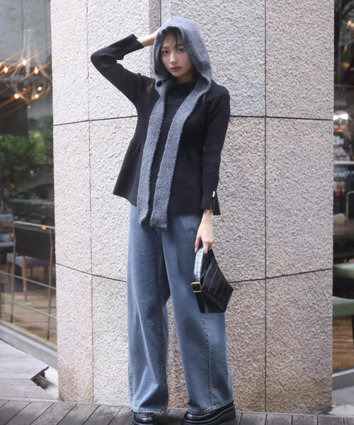 PROPORTION BODY DRESSING（プロポーションボディドレッシング）の「オフショルペプラムニットセット / 1215240114（ワンピース・レディース・ブラック/ブルー/ブラウン系その他・MEDIUM/P/S）」の18枚目の写真