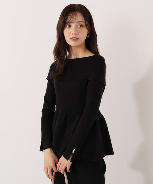 PROPORTION BODY DRESSING（プロポーションボディドレッシング）の「オフショルペプラムニットセット / 1215240114（ワンピース・レディース・ブラック/ブルー/ブラウン系その他・MEDIUM/P/S）」の20枚目の写真