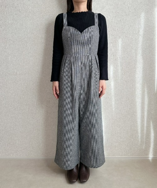 Adam et Rope 千鳥格子サロペット　新品　定価18,000円 ADAM ET ROPÉ FEMME(アダム エ ロペ ファム) / スラックスサロペット