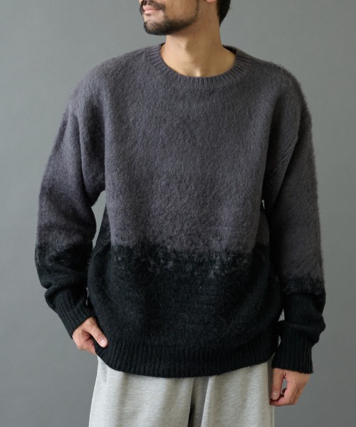 COLONY 2139（コロニートゥーワンスリーナイン）の「モヘアライクグラデーションニット（ニット/セーター・メンズ・ブラック/グレー/ブラウン・MEDIUM/LARGE）」の12枚目の写真