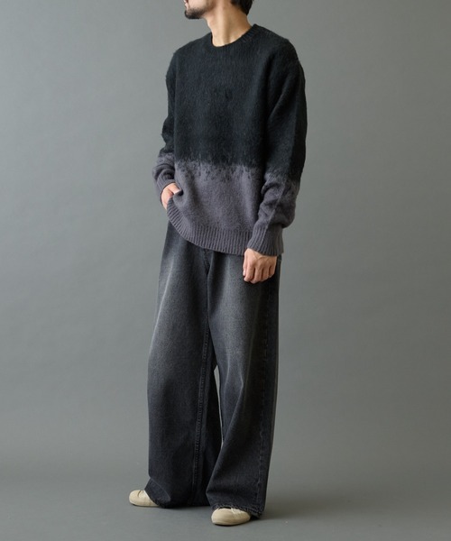 COLONY 2139（コロニートゥーワンスリーナイン）の「モヘアライクグラデーションニット（ニット/セーター・メンズ・ブラック/グレー/ブラウン・MEDIUM/LARGE）」の9枚目の写真