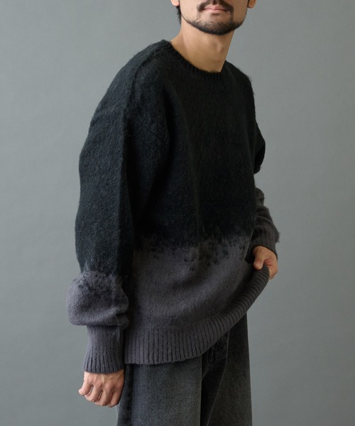 COLONY 2139（コロニートゥーワンスリーナイン）の「モヘアライクグラデーションニット（ニット/セーター・メンズ・ブラック/グレー/ブラウン・MEDIUM/LARGE）」の7枚目の写真