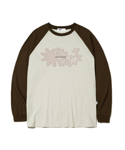 ESCAPEFROM(エスケープフロム)の「フレアサンロゴプリントロングスリーブブラウン(Tシャツ/カットソー・レディース・その他・MEDIUM/LARGE/SMALL)」の1枚目の写真