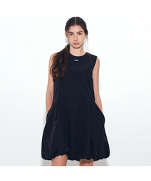 MINI BALLON SLEEVELESS DRESS_BLACK