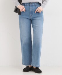 SHOO・LA・RUE | 【あったか/SS-LL】裏微起毛 ストレートデニムパンツ(デニムパンツ)