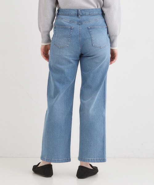 SHOO・LA・RUE（シューラルー）の「【あったか/SS-LL】裏微起毛 ストレートデニムパンツ（デニムパンツ・レディース・ネイビー/ブルー・01/02/03/04/10）」の14枚目の写真