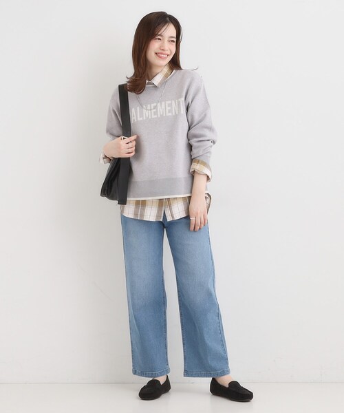 SHOO・LA・RUE（シューラルー）の「【あったか/SS-LL】裏微起毛 ストレートデニムパンツ（デニムパンツ・レディース・ネイビー/ブルー・01/02/03/04/10）」の15枚目の写真