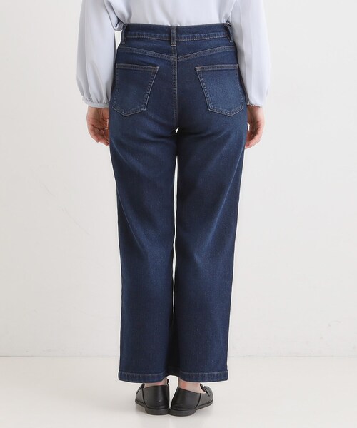 SHOO・LA・RUE（シューラルー）の「【あったか/SS-LL】裏微起毛 ストレートデニムパンツ（デニムパンツ・レディース・ネイビー/ブルー・01/02/03/04/10）」の3枚目の写真