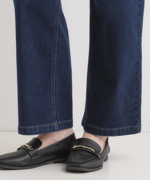 SHOO・LA・RUE（シューラルー）の「【あったか/SS-LL】裏微起毛 ストレートデニムパンツ（デニムパンツ・レディース・ネイビー/ブルー・01/02/03/04/10）」の7枚目の写真