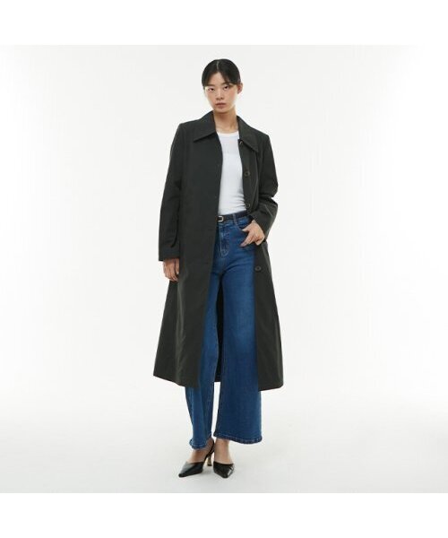 LAP(ラップ)の「スリムバルマカントレンチコート AP3WC960(トレンチコート・レディース・チャコール・SMALL/MEDIUM)」の1枚目の写真